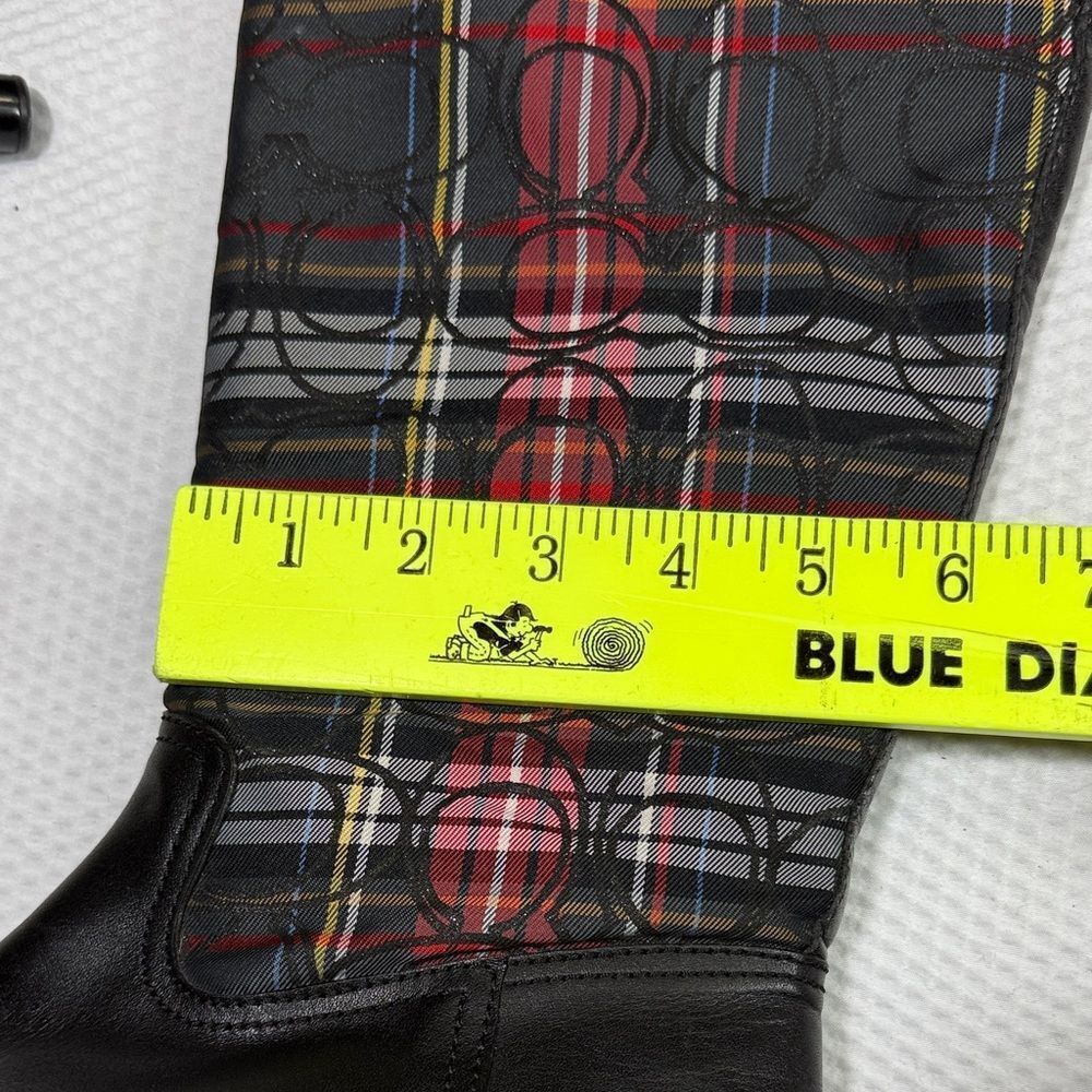 Coach Chrissi Tartan Plaid Green, Black and Red Boots Size 7 - Picture 12 of 14